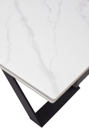 Стол LIVORNO 180 MATT WHITE MARBLE SOLID CERAMIC / BLACK, ®DISAUR в Копейске - kopejsk.mebel-74.com | фото