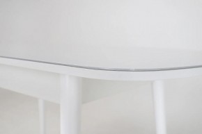 Стол раскладной со стеклом (опоры массив цилиндрический) "Хоста" в Копейске - kopejsk.mebel-74.com | фото