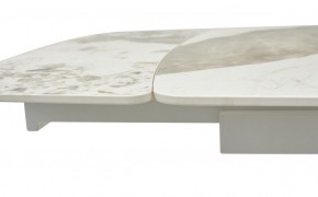 Стол RIVOLI 140 GLOSS LUXURY PANDORA SOLID CERAMIC / WHITE, ®DISAUR в Копейске - kopejsk.mebel-74.com | фото