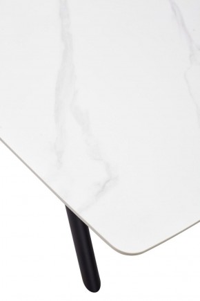 Стол RIVOLI 140 MATT WHITE MARBLE SOLID CERAMIC / BLACK, ®DISAUR в Копейске - kopejsk.mebel-74.com | фото