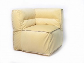 Угловое модульное бескаркасное кресло Комфорт (Желтый велюр) в Копейске - kopejsk.mebel-74.com | фото