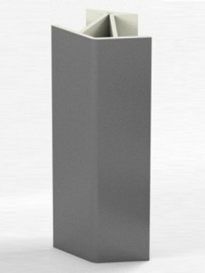 Угловое соединение для цоколя 135 гр. h100 мм (Алюминий, Белый, Черный, Сонома) в Копейске - kopejsk.mebel-74.com | фото