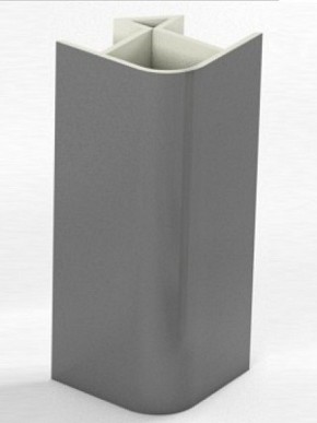 Угловое соединение для цоколя 90 гр. h100 мм (Алюминий, Белый, Черный, Сонома) в Копейске - kopejsk.mebel-74.com | фото